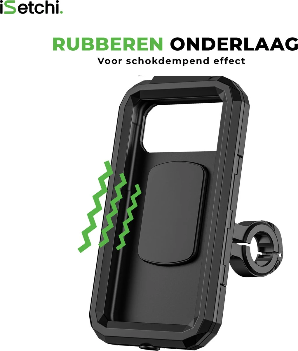 ISetchi Telefoonhouder Fiets Waterdicht S (4 Tot 5.5 Inch) - 360 Graden Rotatie - Ook Voor Scooter & Motor - Gsm Houder Fiets - Waterdicht IP67 Level - Zwart - Afbeelding 5