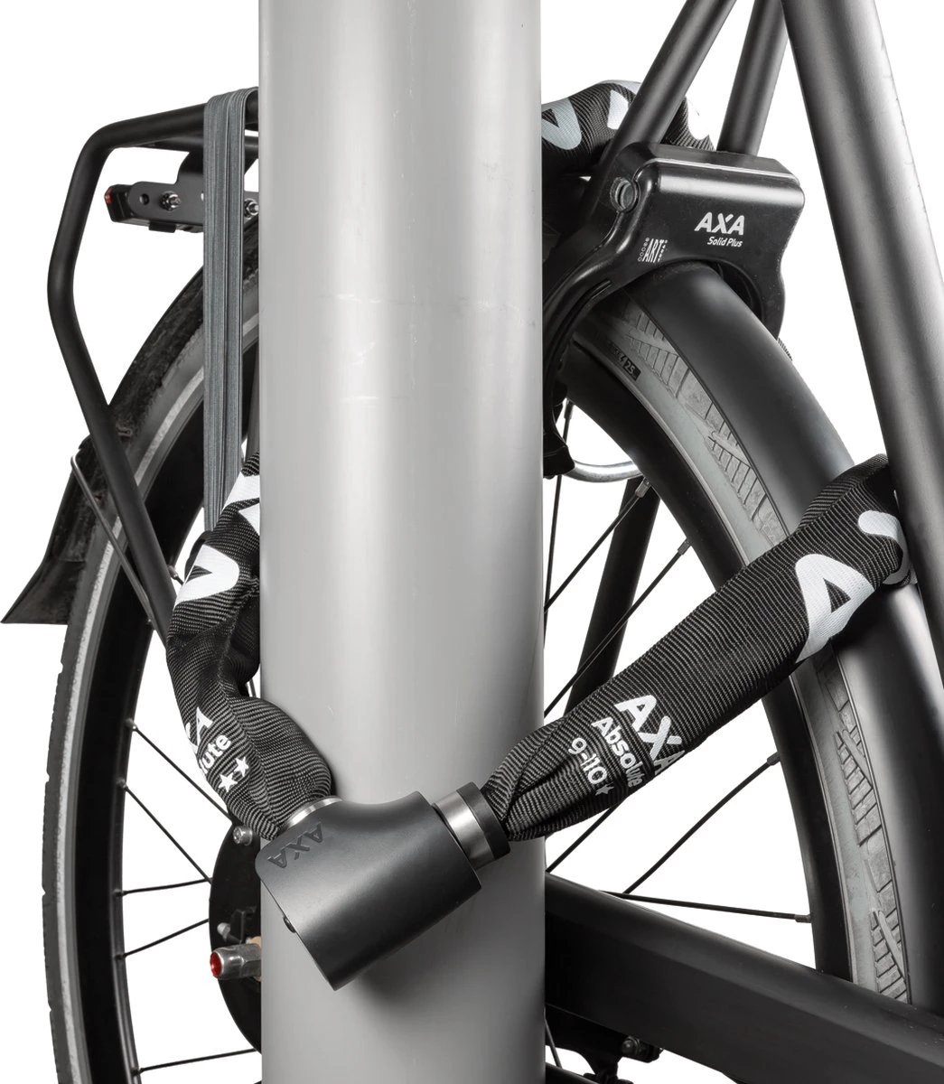 AXA Absolute 9 Kettingslot - ART 2 Slot Voor Fietsen - Extra Dikke Schakels - 110 Cm - 9 Mm - Zwart - Afbeelding 4