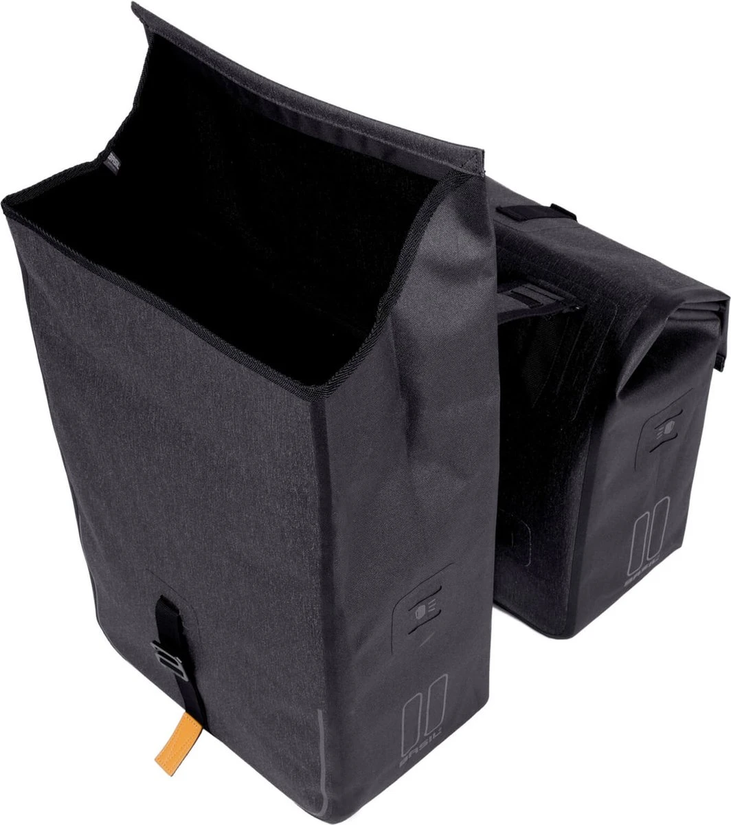 Basil Urban Dry Dubbele Fietstas - Grijs - 50 Liter