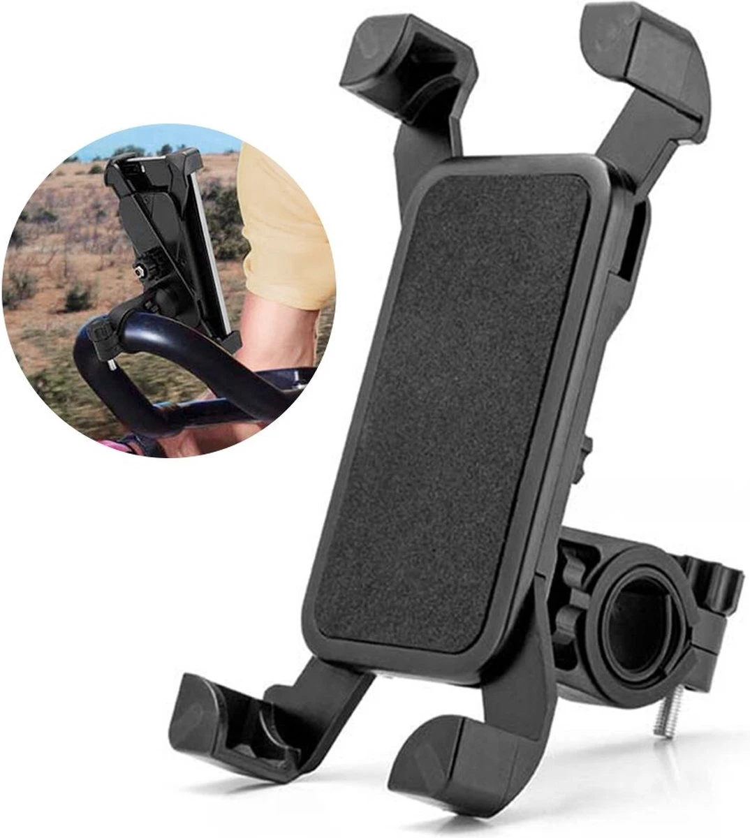 Besjaar Telefoonhouder Fiets - Motor - Scooter Met 360 Graden Rotatie - Universeel Vorm- Telefoonhouders Fiets - Gsm Houder Fiets - Fiets Telefoonhouder - Motorhouders- Voor Smartphone IPhone En Samsung - Afbeelding 9