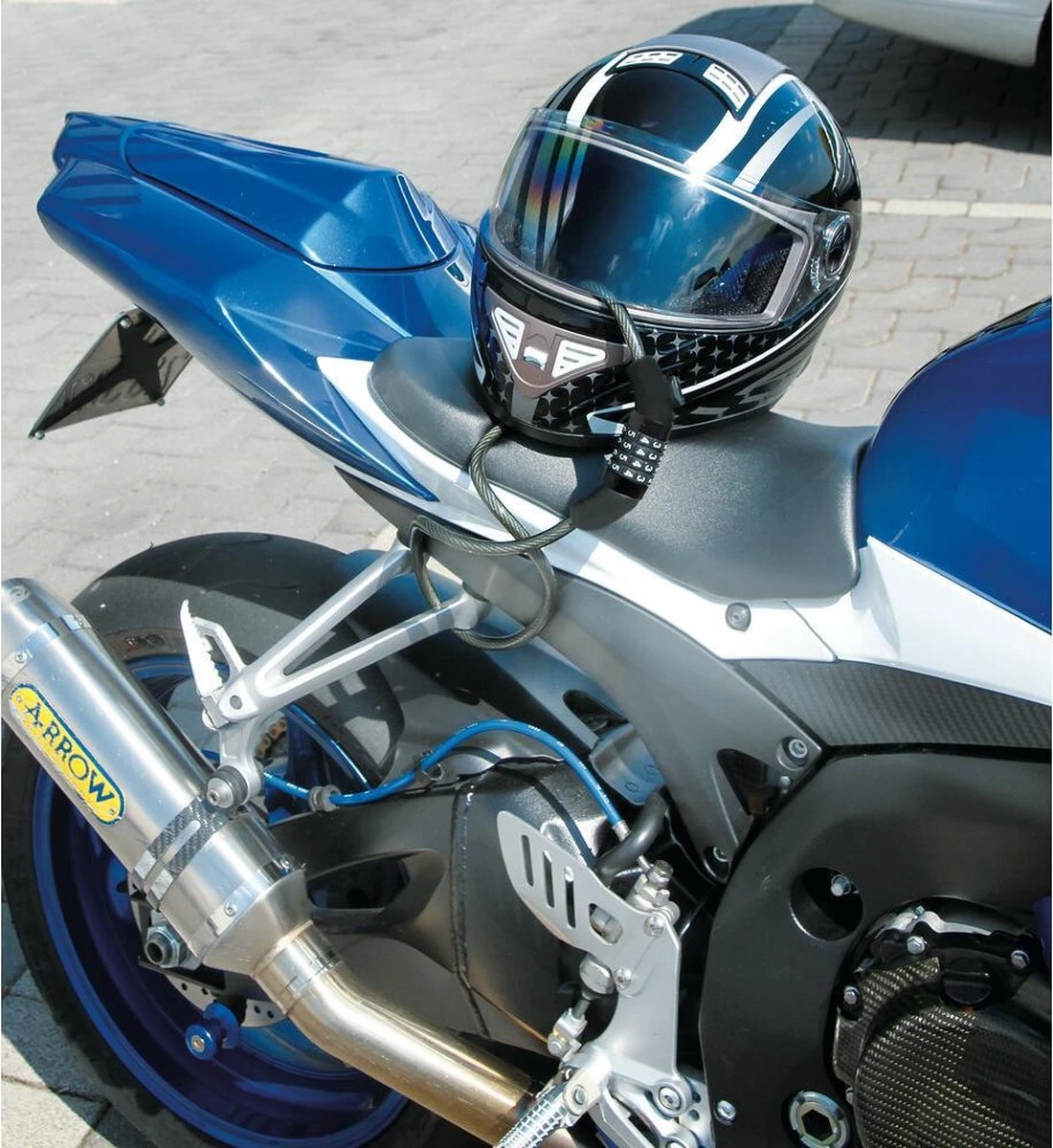 No-Ride Combi Fietsslot Kabelslot Cijferslot 10mm X 100cm Zwart Incl. Framehouder - Afbeelding 3