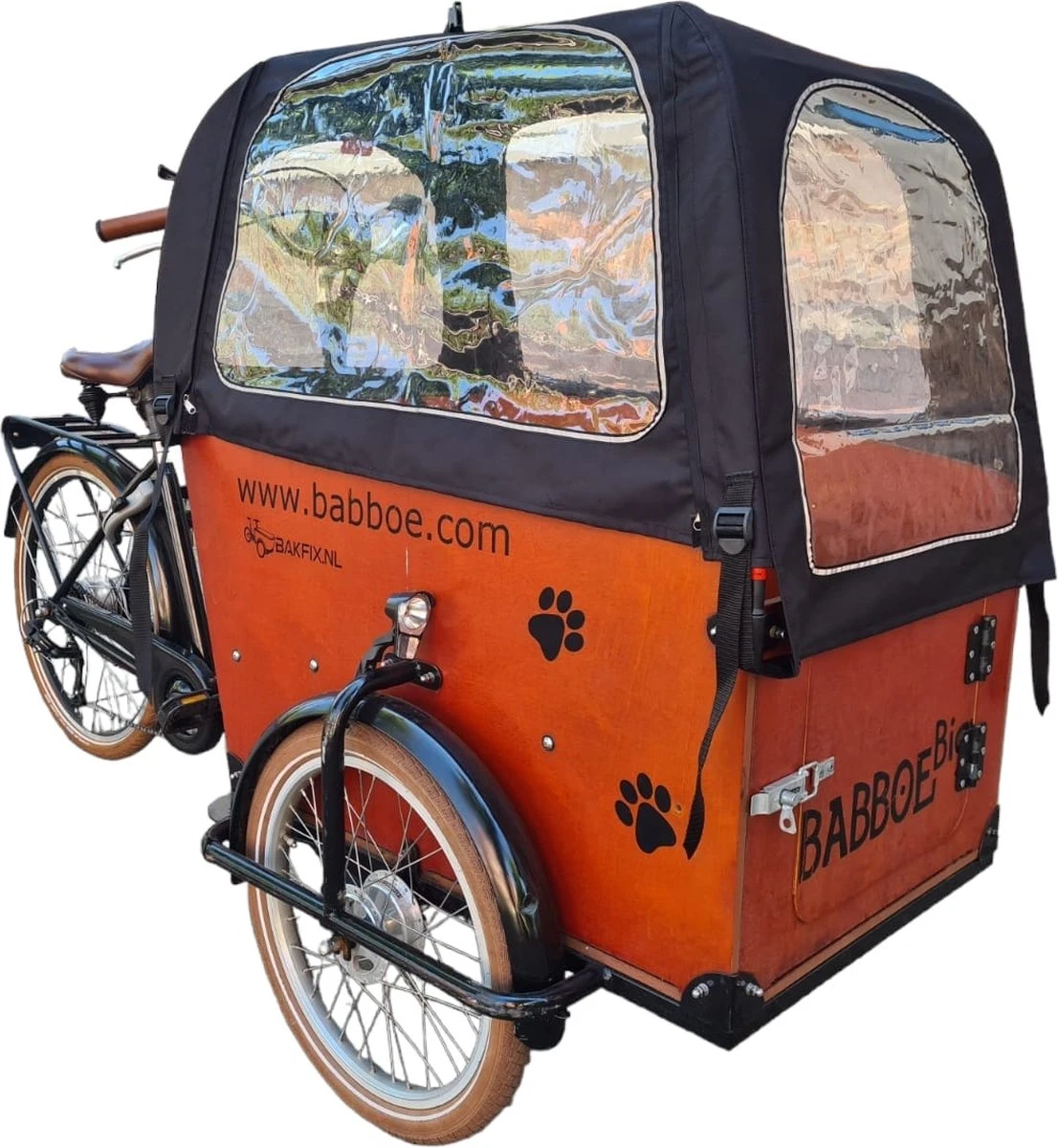 Babboe Big Regentent Bakfietshoes Kleur Zwart Bakfiets Huif (zonder Tentstokken) - Afbeelding 4
