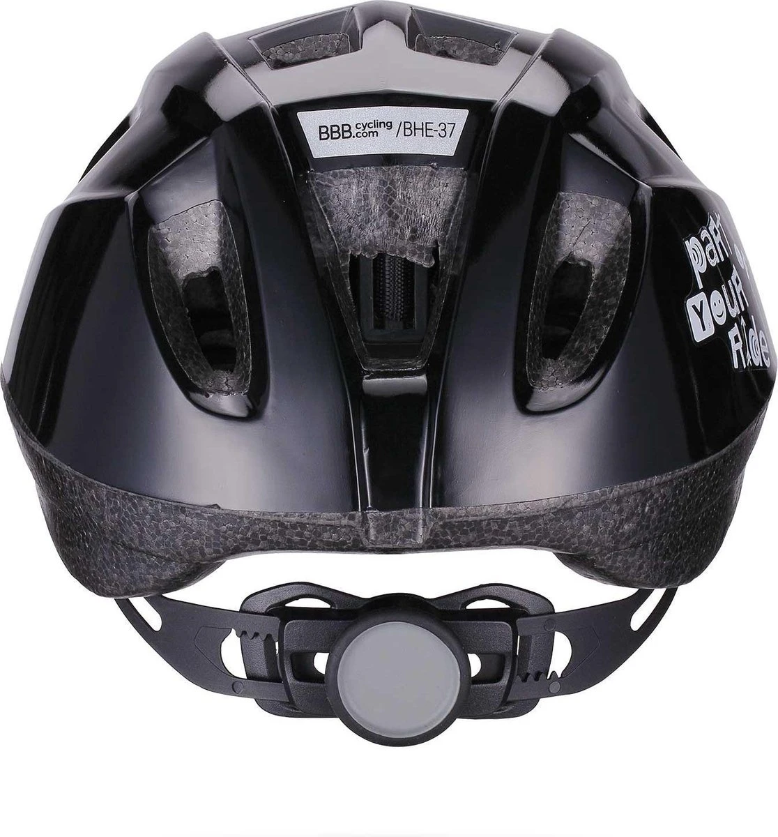 BBB Cycling Boogy Fietshelm - Kind - Maat M - Glanzend Zwart - BHE-37 - Afbeelding 7