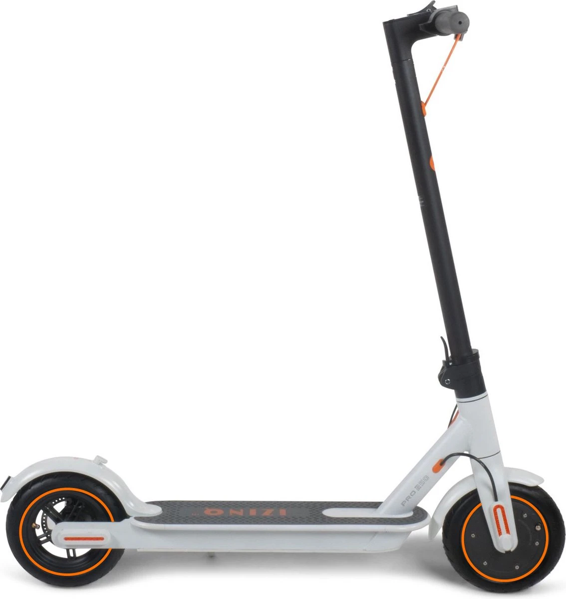 IZINQ PRO250 - Elektrische Step - Topsnelheid 30 Km/u - 30/35 Km Actieradius - 8.5" Luchtbanden - Lithium 7.8Ah 36V Accu - Wit/Oranje - Electric Scooter - Volwassenen En Kinderen - Met App