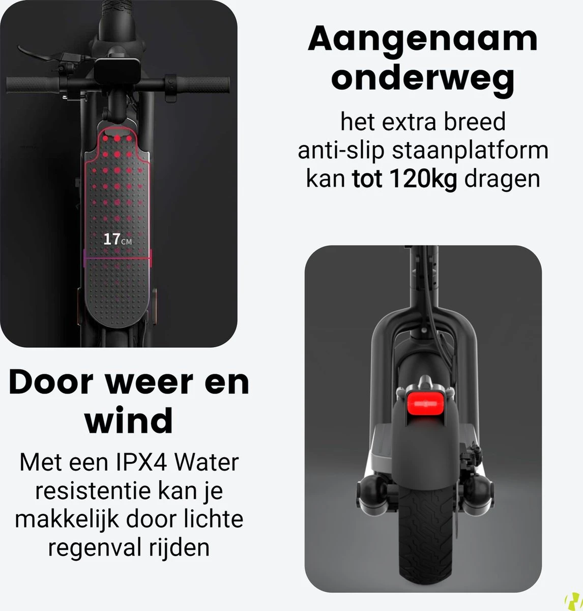 NAVEE N65 Elektrische Step Voor Volwassenen - Elektrische Scooter Met 10'' Luchtbanden - Motorvermogen E Step Van 500W Tot 1000W - Bereik Tot 65km Aan Snelheid Van 25km/u - Afbeelding 3