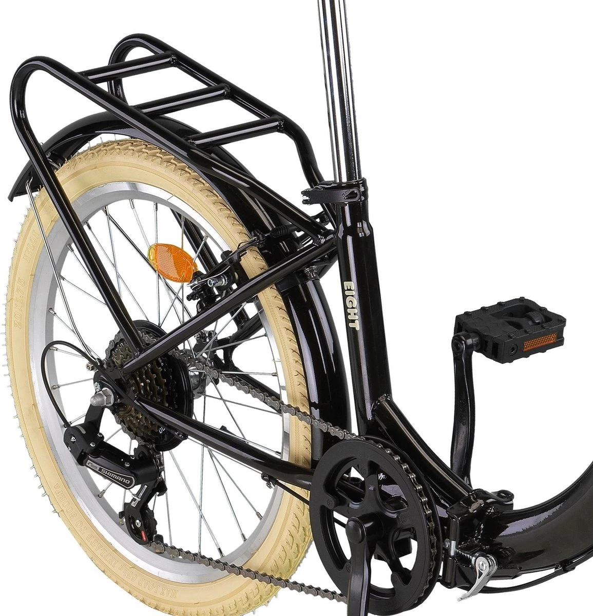 Pacto Eight 20 Inch Vouwfiets 6v Zwart - Afbeelding 6