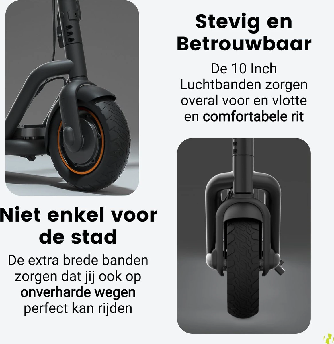 NAVEE N65 Elektrische Step Voor Volwassenen - Elektrische Scooter Met 10'' Luchtbanden - Motorvermogen E Step Van 500W Tot 1000W - Bereik Tot 65km Aan Snelheid Van 25km/u - Afbeelding 4