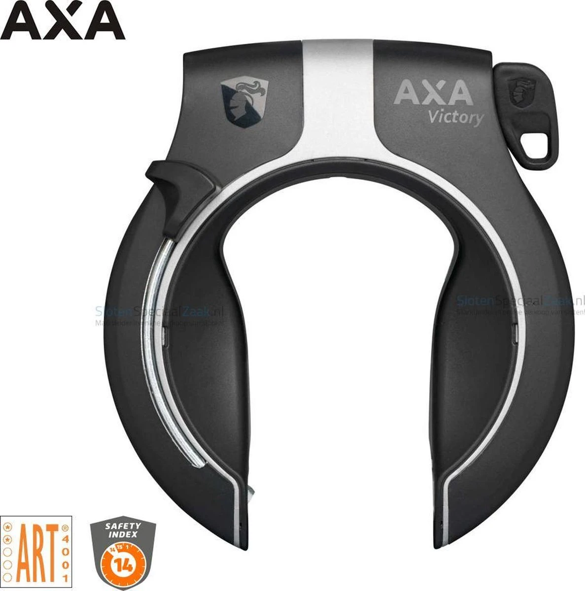 AXA Victory ART2 - Zwart / Zilver - Fietsslot - Kwaliteit - Afbeelding 12