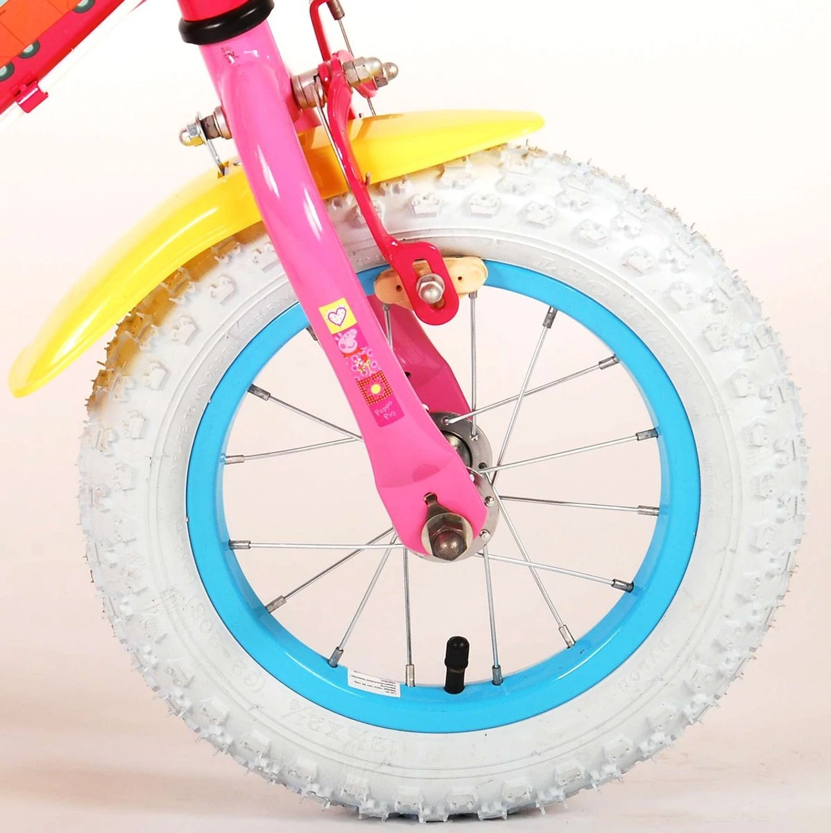 Volare Peppa Pig Kinderfiets - Meisjes - 12 Inch - Roze - 2 Handremmen - Afbeelding 12