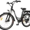 Myatu E-Bike Voor Heren En Dames Lage Instap Met 45 Cm Aluminium Frame, 6 Versnellingen, 250 Wh Afneembare Lithium Batterij 40-80 Km Range, Trekking Ebike Met 1.95 X 26 Inch Wiel (Zwart, Urban)
