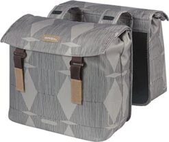 Basil Elegance Dubbele Fietstas - 40-49 Liter - Chateau Taupe