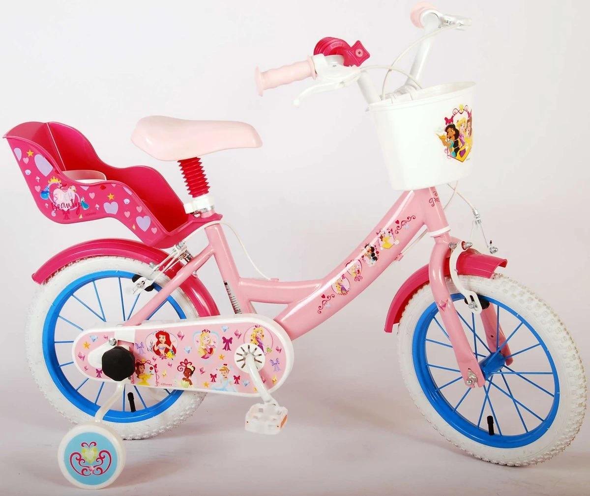 Volare Disney Princess Kinderfiets - Meisjes - 14 Inch - Roze - Twee Handremmen - Afbeelding 6