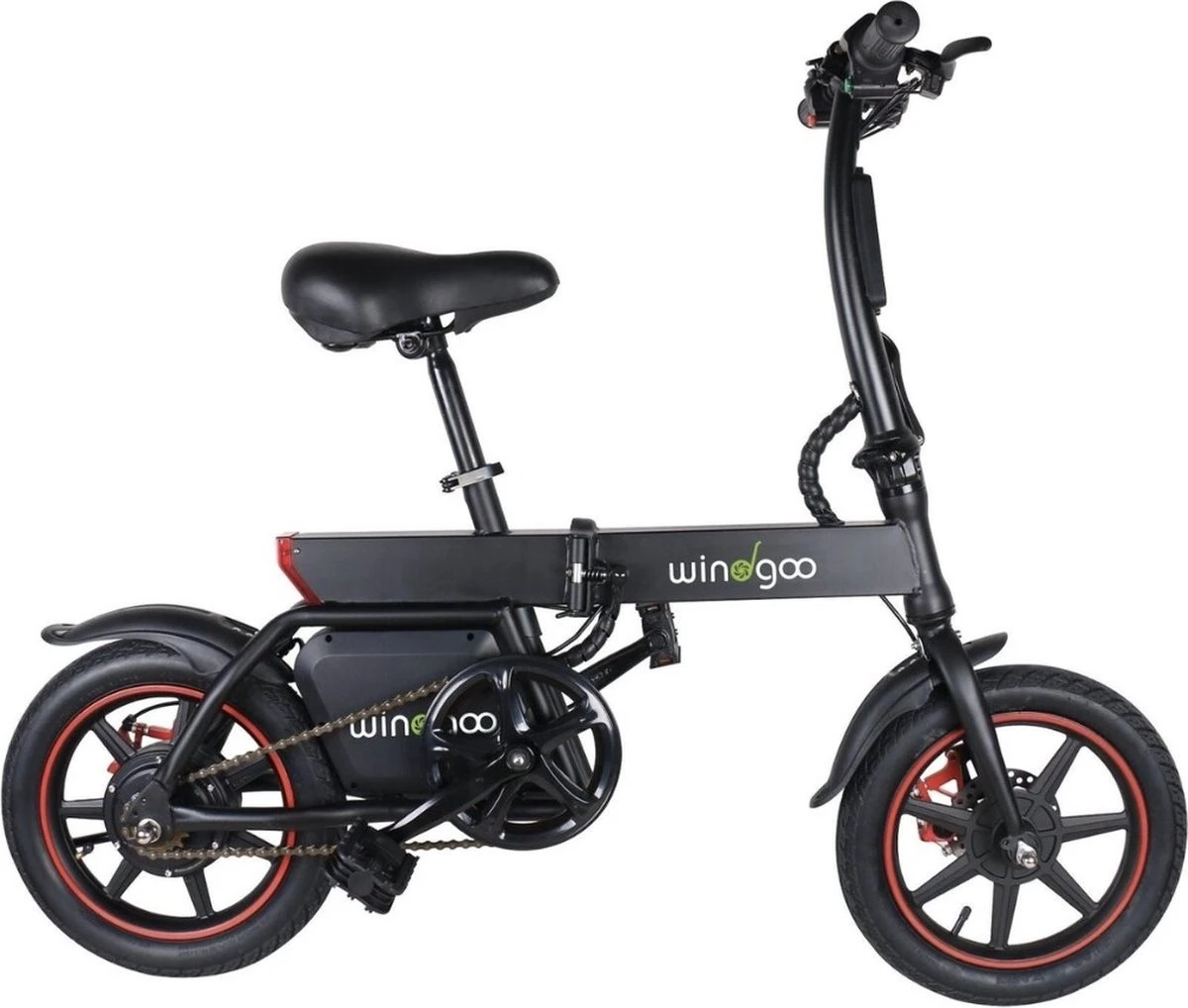 Elektrische Vouwfiets - Windgoo B20 PRO + Stepgo Reistas - 25 Km/h - Elektrische Fiets Opvouwbaar - Plooifiets Voor Kinderen & Volwassenen - Afbeelding 2