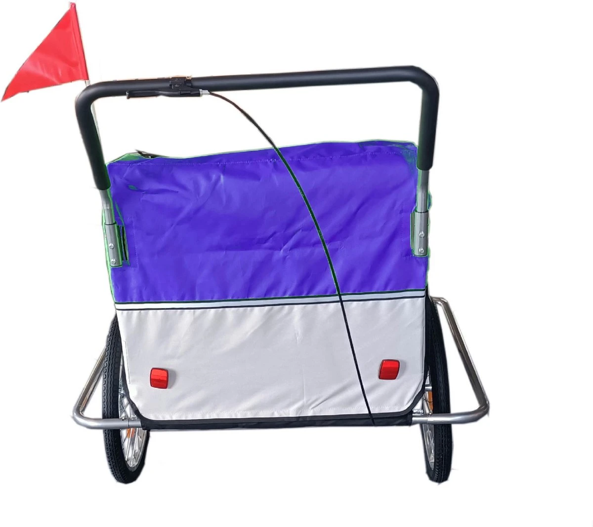 Fietskar Kind - Fietsaanhanger - Met Schokbreker - Blauw - Afbeelding 3