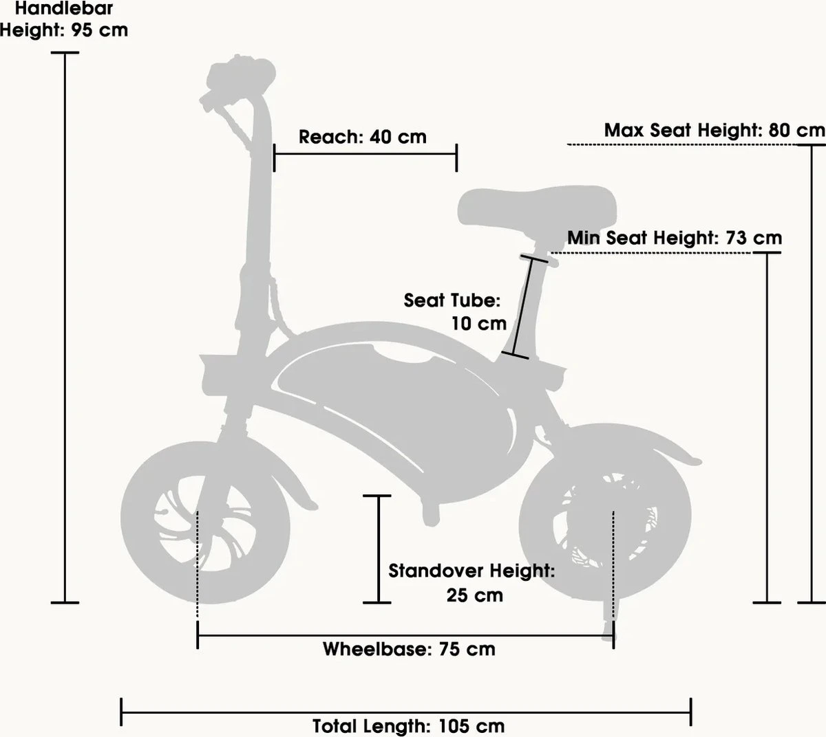 Windgoo - B3 Elektrische Long-Range E-Bike Met Trappers - E-bike - 25Km / H - Wit - Afbeelding 8