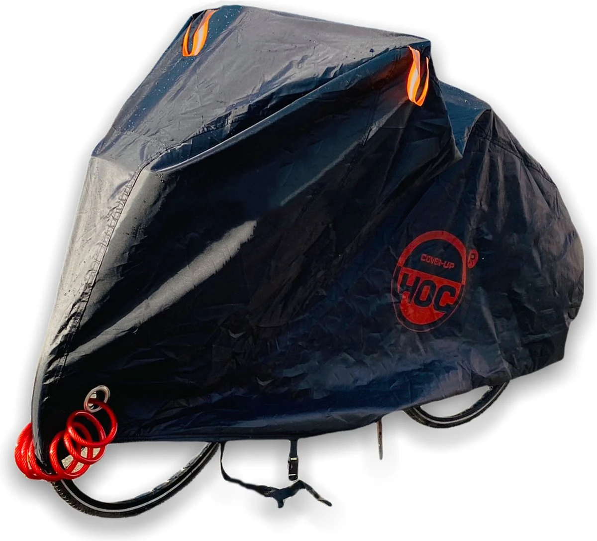 Fietshoes Zwart Voor Fietsen Van 29 Inch / 180 Cm ( 200x70x110) XL - Zwart - Waterdicht - Elektrische Fiets - Afbeelding 2