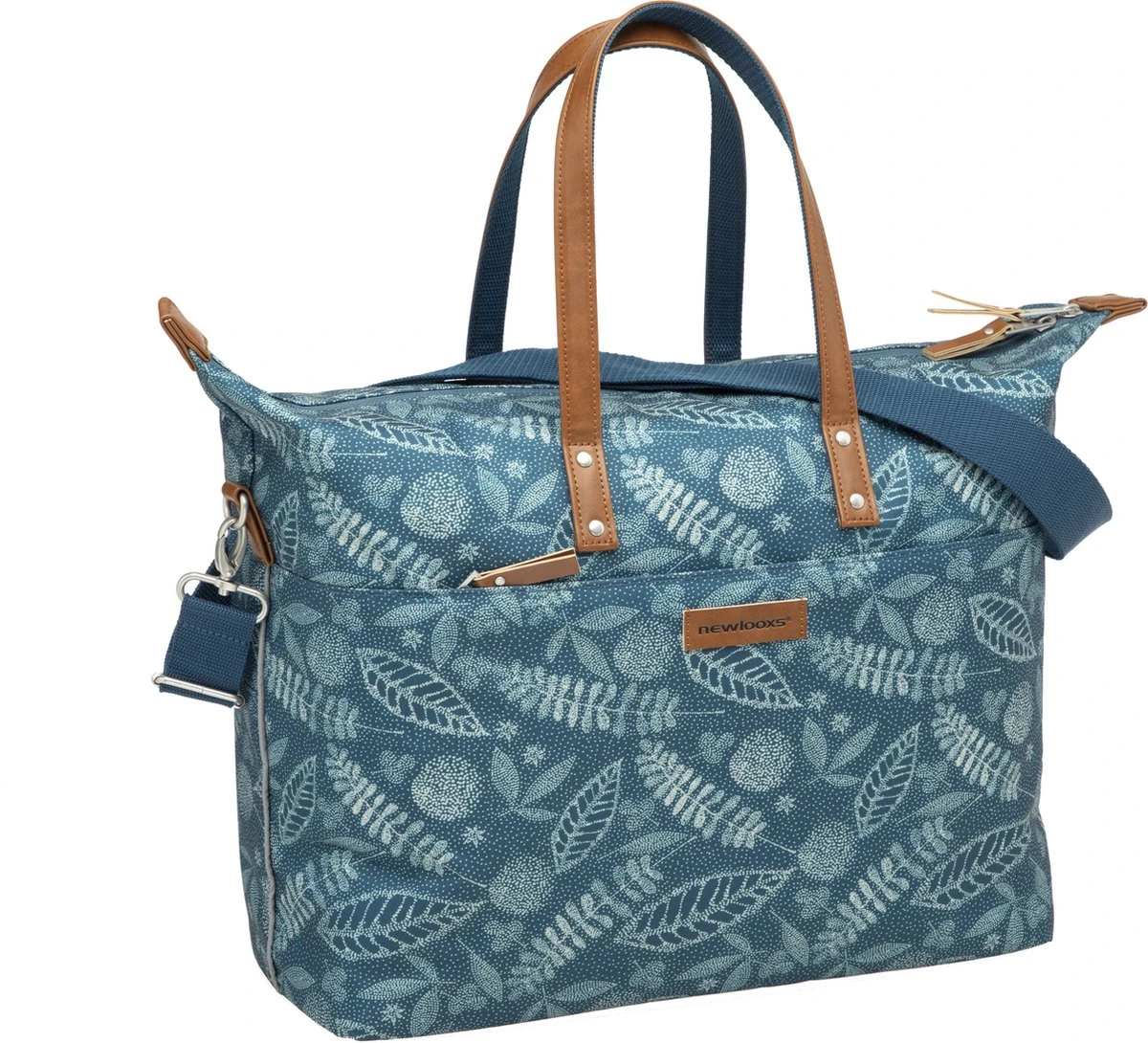 New Looxs Tendo Forest Enkele Fietstas Laptoptas Shopper - 15 Inch Laptopvak - 21 Liter - Blauw