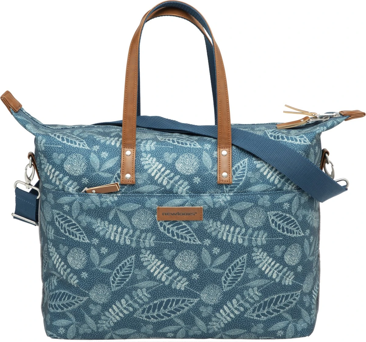 New Looxs Tendo Forest Enkele Fietstas Laptoptas Shopper - 15 Inch Laptopvak - 21 Liter - Blauw - Afbeelding 2