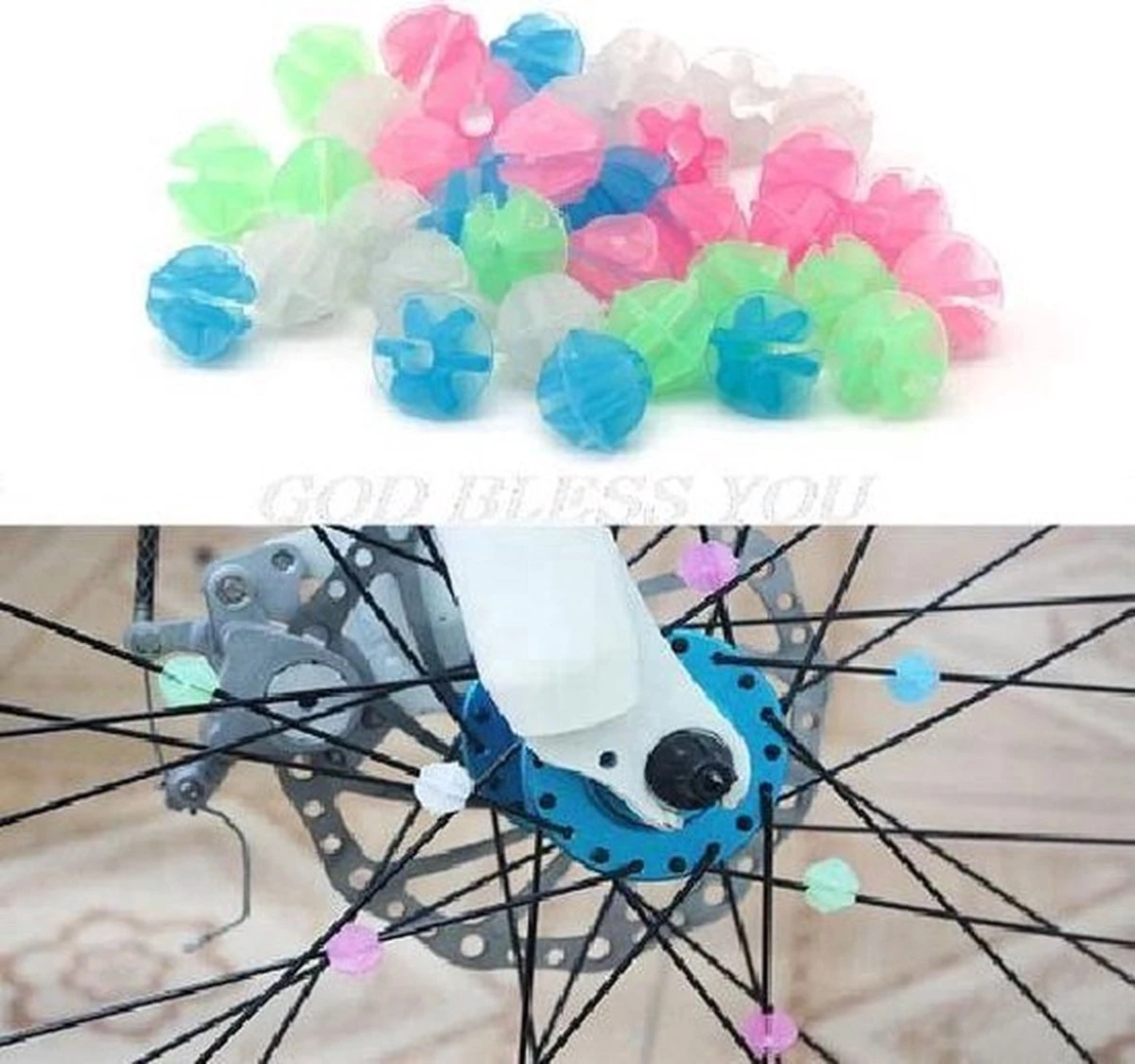 Fiets Spaakkralen 36 Stuks - Glow In The Dark - Spaakkralen - - Fietskraal Kinderfiets -spaakkralen Voor Een Kinderfiets- Spaakkralen Kinderen- Fietskralen -fietskralen Kind -spaakkraal Kinderen - Gekleurde Spaak Kralen- - Afbeelding 3