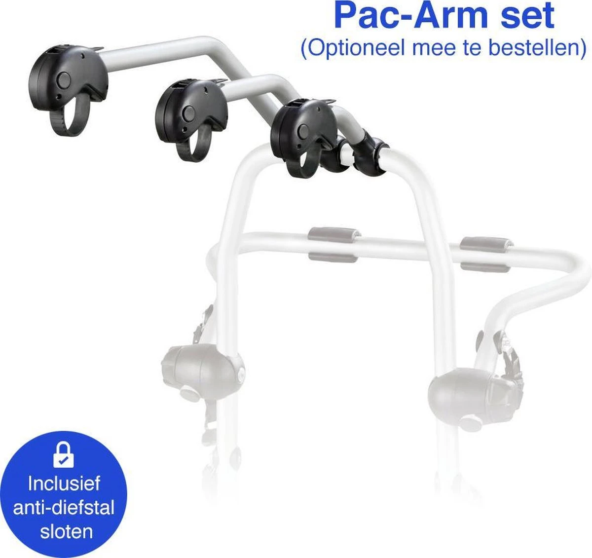 Fietsdrager Pyro, Fietsenrek Achterklep - 3 Fietsen (draagkracht 45kg TUV) - Zonder Trekhaak - Elektrische Fiets - Afbeelding 5