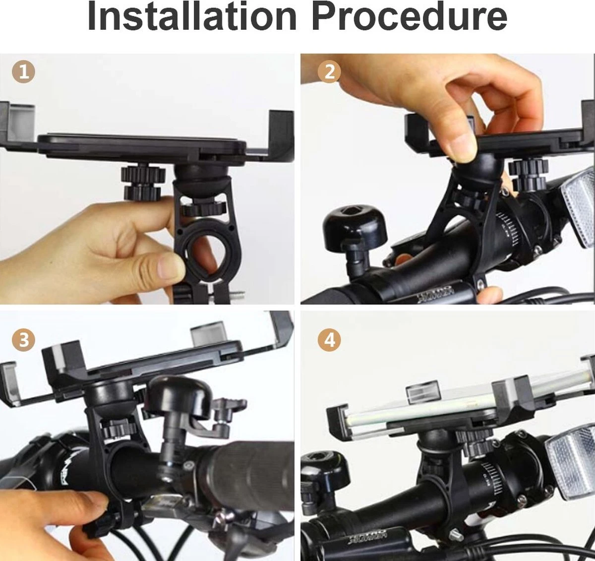 Besjaar Telefoonhouder Fiets - Motor - Scooter Met 360 Graden Rotatie - Universeel Vorm- Telefoonhouders Fiets - Gsm Houder Fiets - Fiets Telefoonhouder - Motorhouders- Voor Smartphone IPhone En Samsung - Afbeelding 7