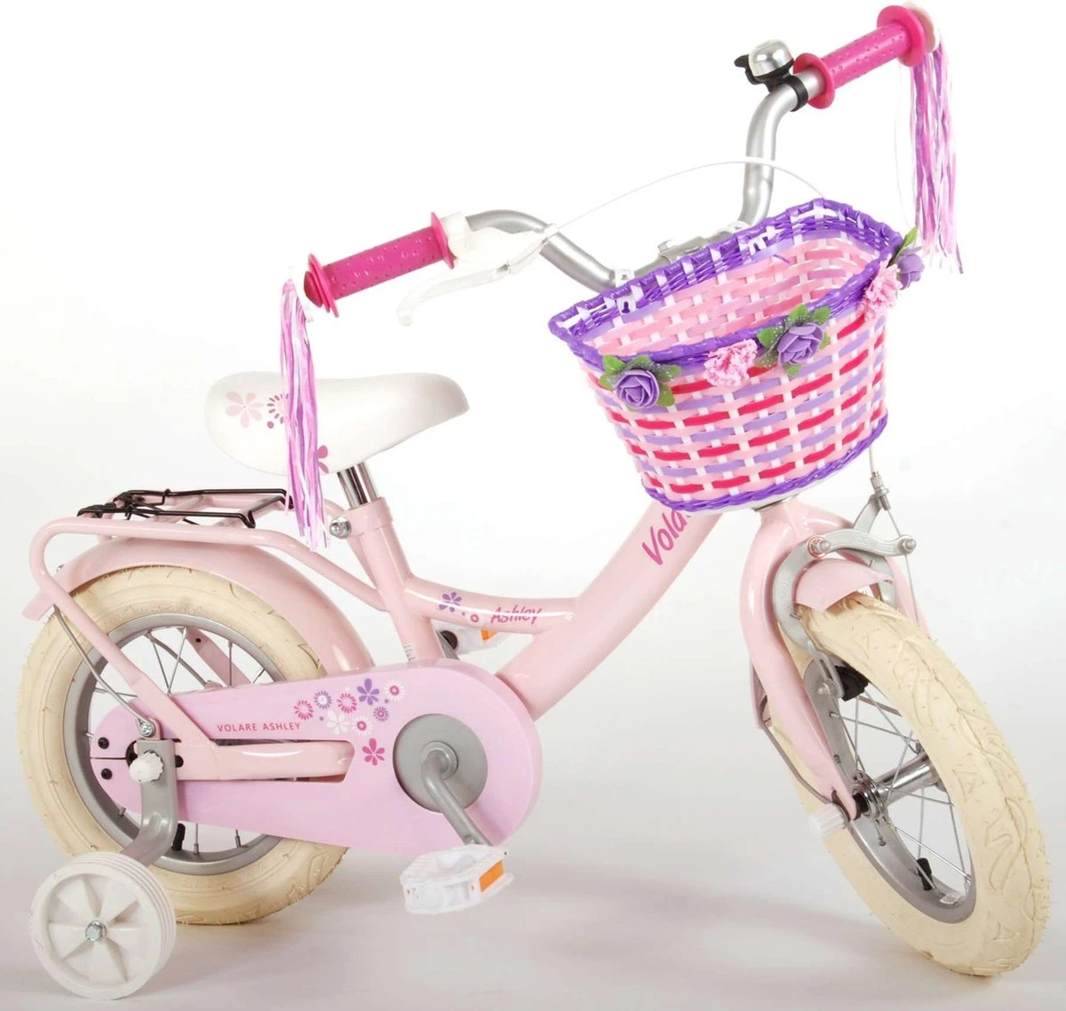 Volare Ashley Kinderfiets - Meisjes - 12 Inch - Roze - 95% Afgemonteerd - Afbeelding 12