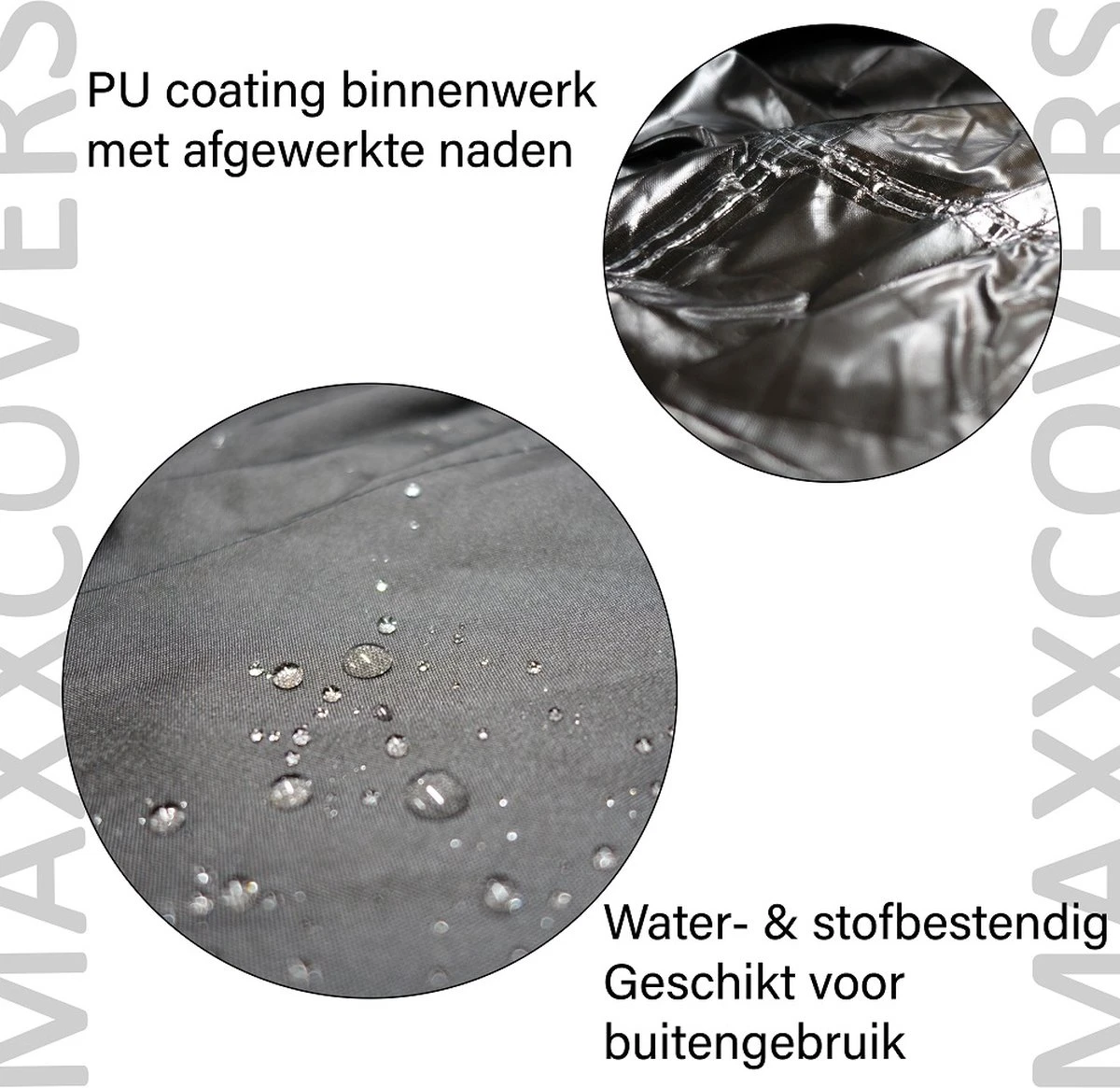 Maxxcovers Cargo Bakfietshoes - Voor 2-wielers Met Regentent Huif - Waterdicht - Zwart - Afbeelding 3