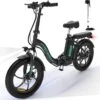 Hitway BK6 Elektrische Fiets | Opvouwbare E-bike | 20 Inch Fat Tire | 350W Motor | 10Ah | Zwart/Groen