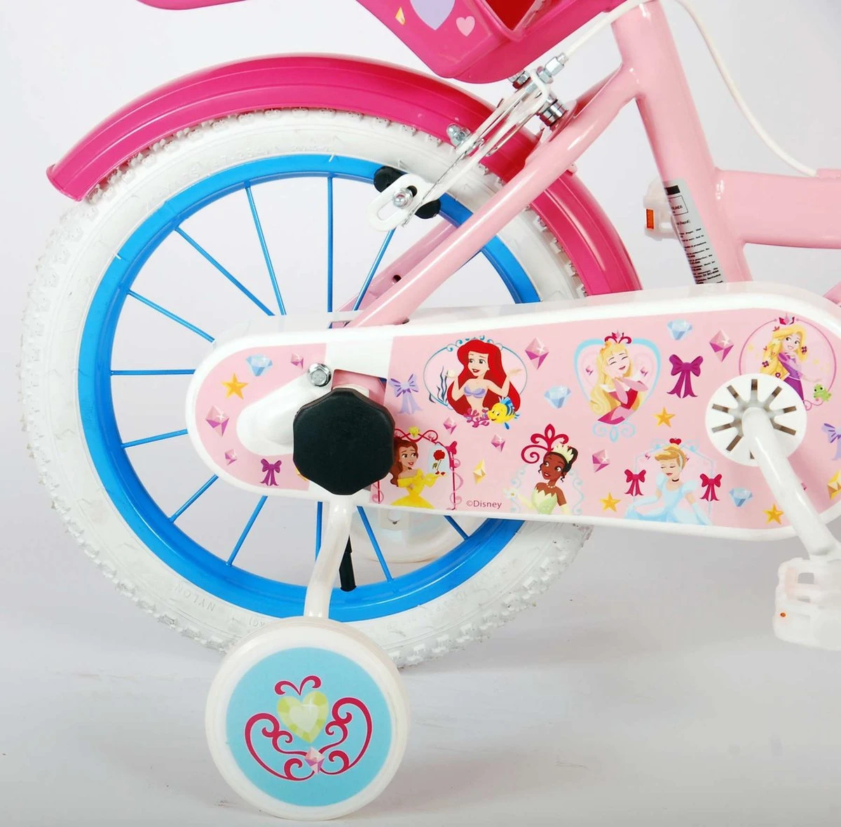 Volare Disney Princess Kinderfiets - Meisjes - 14 Inch - Roze - Twee Handremmen - Afbeelding 9