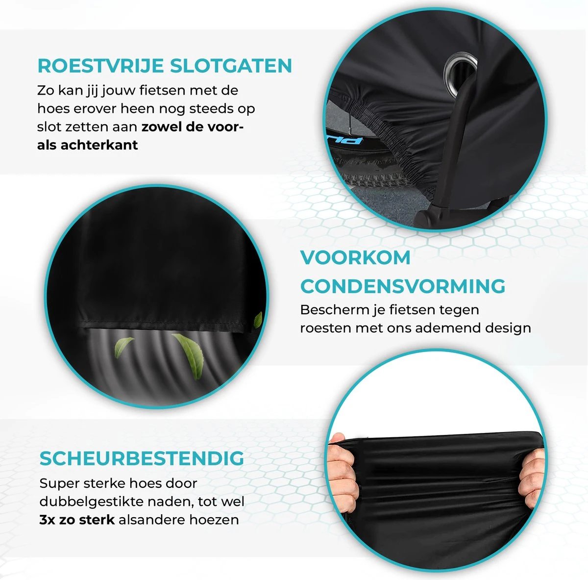 Aomni Universele Fietshoes - Voor 1 Fiets Of 2 Fietsen - Waterdicht En Ultra Sterk - Incl. Opbergzak - Afbeelding 4