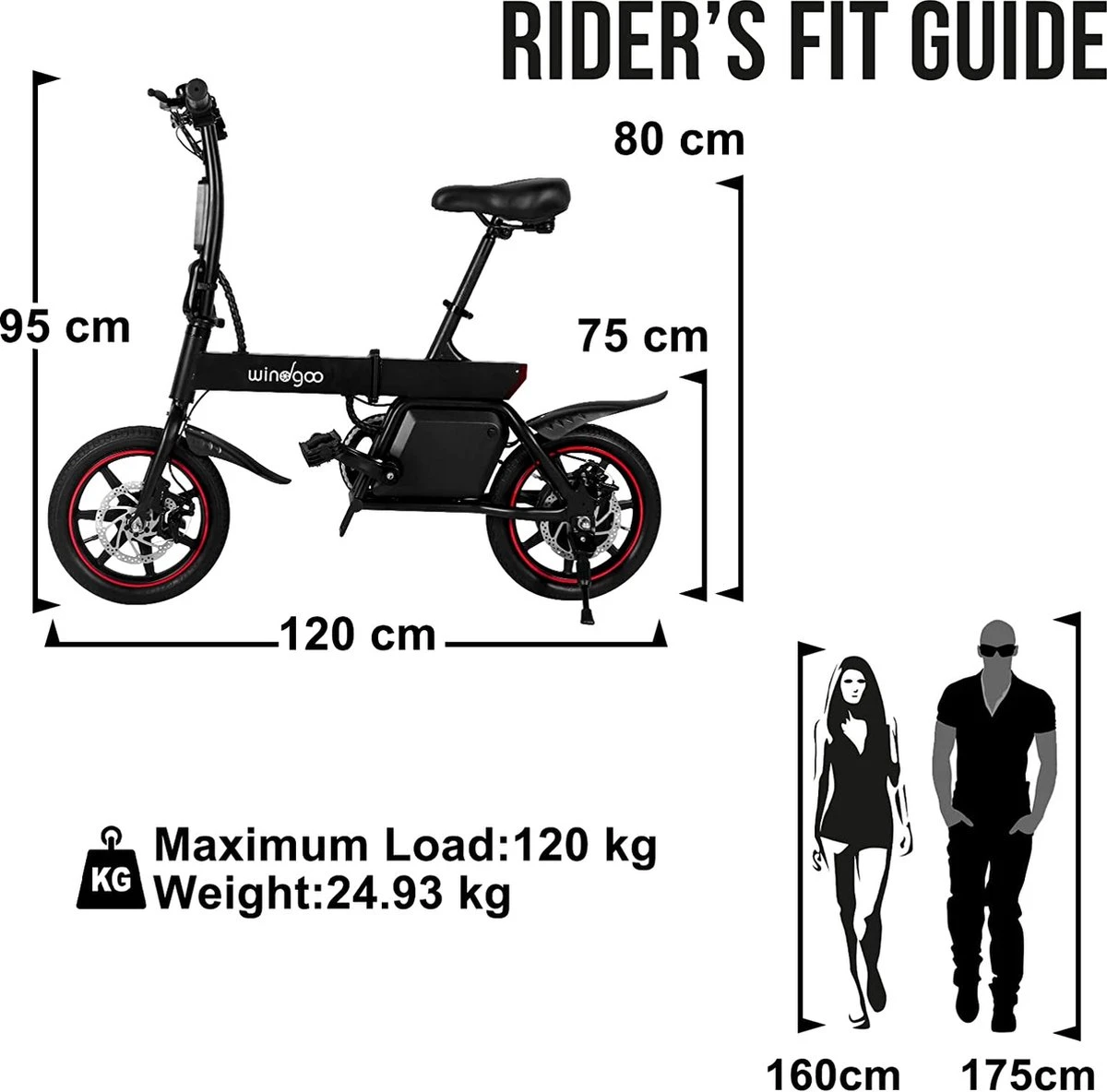 Windgoo B20 V3 - Elektrische Vouwfiets - E Bike - 250W 7.8Ah Batterij - APP IOS Android - 14 Inch - 25 KM/H - Zwart - Afbeelding 11
