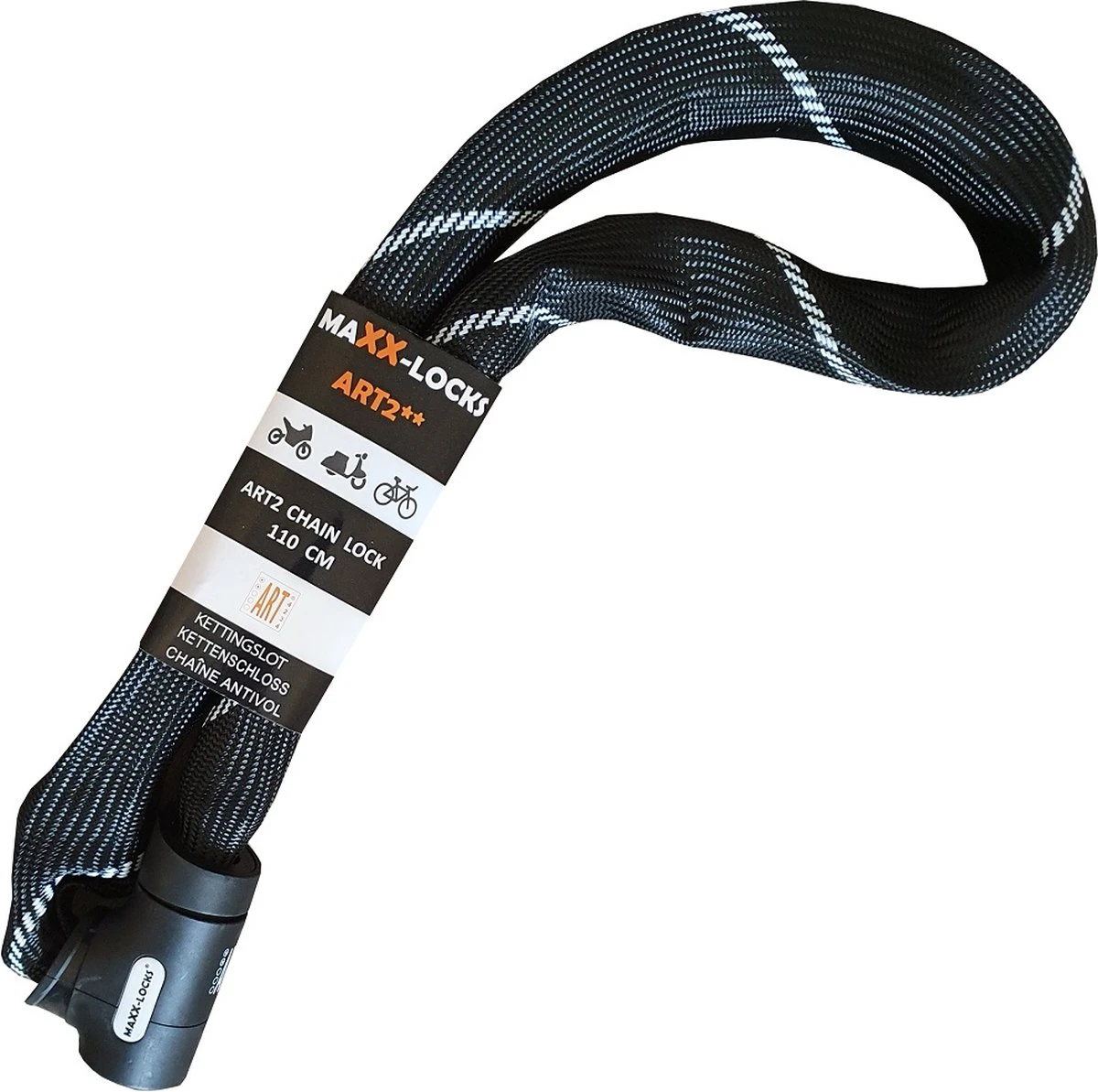 Maxx-Locks Twizel Fietsslot ART 2 | 140 Cm Kettingslot | Gehard Staal | Zwart | Slot E-Bike / Fiets - Afbeelding 5