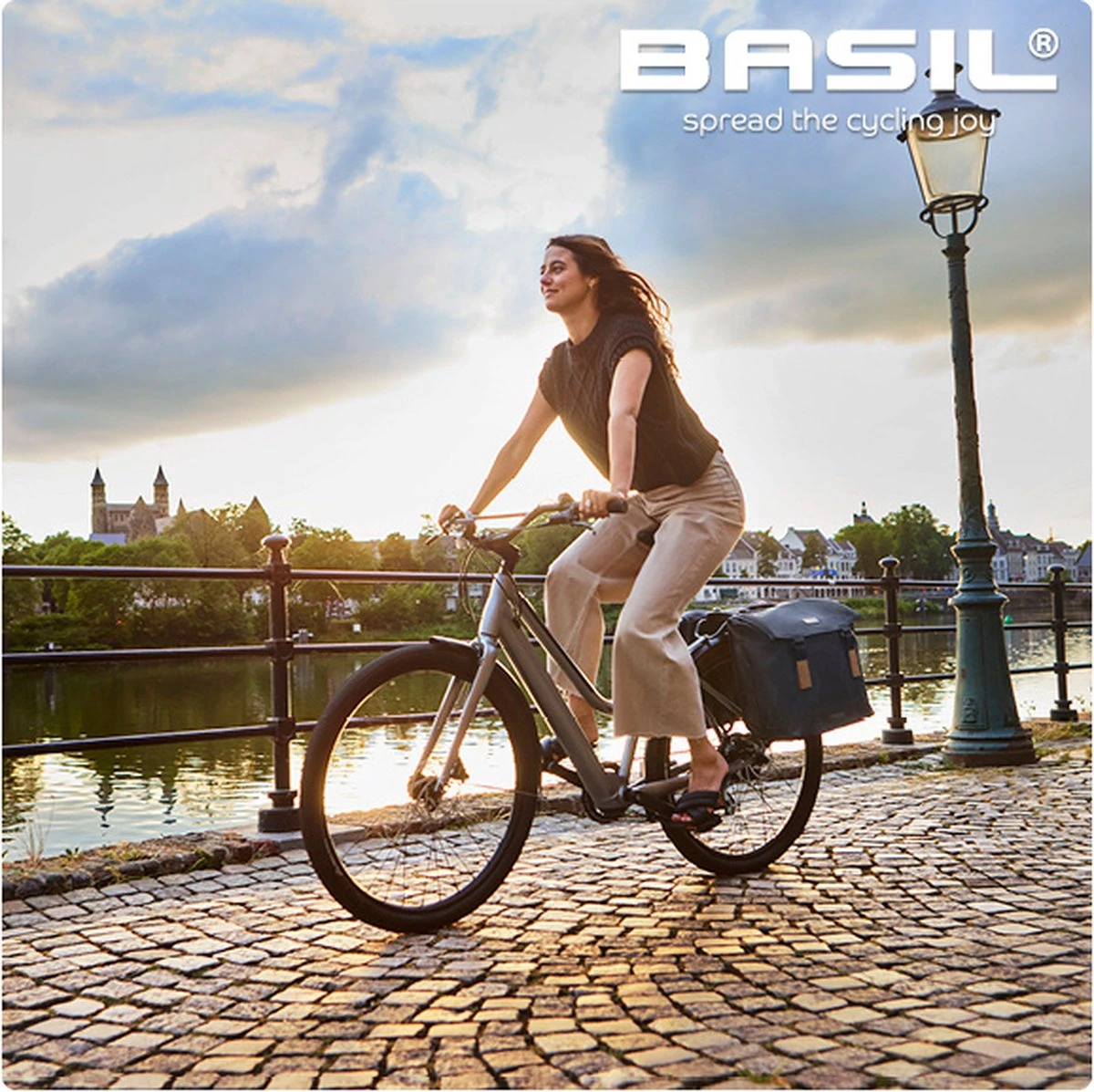 Basil Elegance Dubbele Fietstas - 40-49 Liter - Estate Blauw - Afbeelding 8