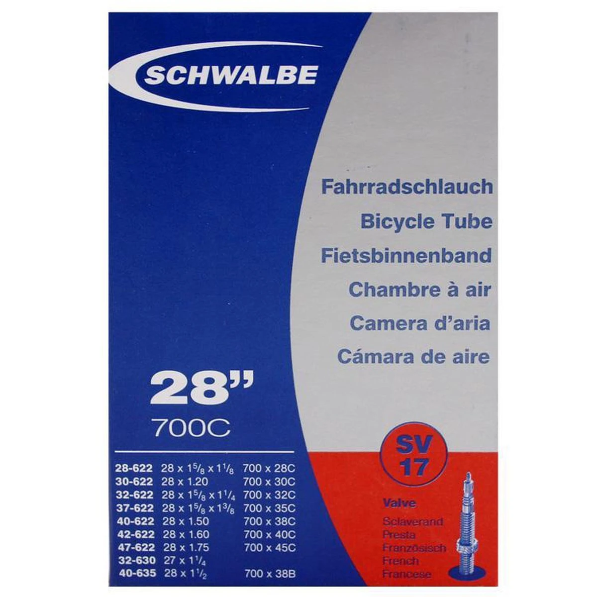 Schwalbe Binnenband - SV17 - 28 Inch X 1.10 - 1.75 - Frans Ventiel - 40mm - Afbeelding 12