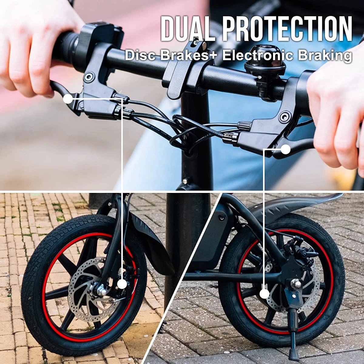 Merkloos Windgoo B20 V3- APP IOS Android - Elektrische Vouwfiets - E Bike - 7.8Ah Batterij - 250W - 14 Inch - 25 KM/H - Zwart - Afbeelding 11