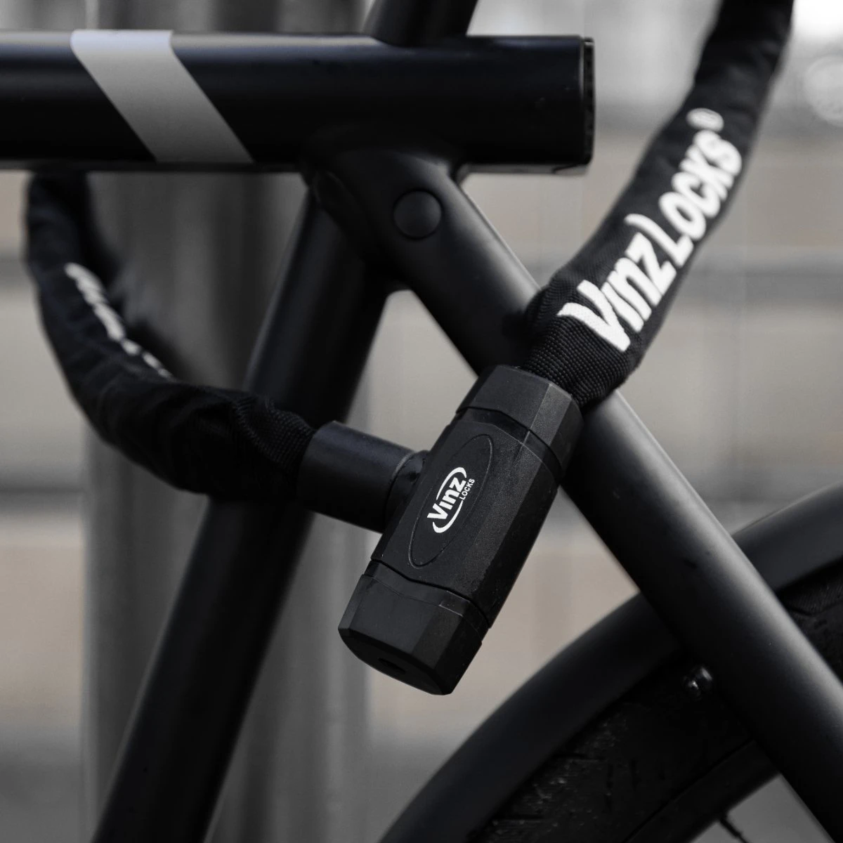 VINZ Olympus Kettingslot / Fietsslot Met Vaste Kop 8mm - 120cm - Afbeelding 4