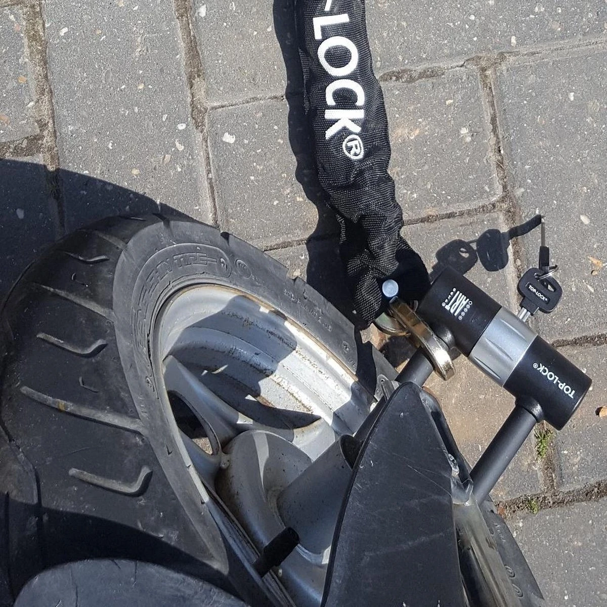 Kettingslot TopLock ART4 - 120cm - Loop + Verlengde U-slot - Afbeelding 4