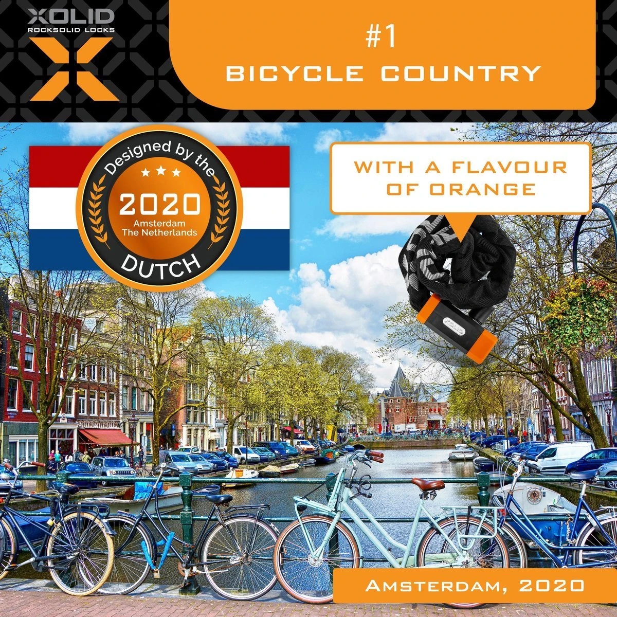 Xolid Kettingslot Fiets - Roze - Fietsslot Ketting - Slot 90CM - Afbeelding 5