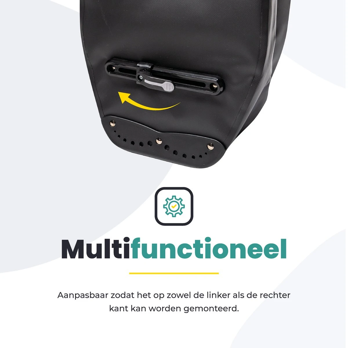 Voltano Luxe Fietstas 28L - Enkele Pakaftas - Zwart / Rood - 100% Waterdicht - Gratis Schouderband - Afbeelding 8