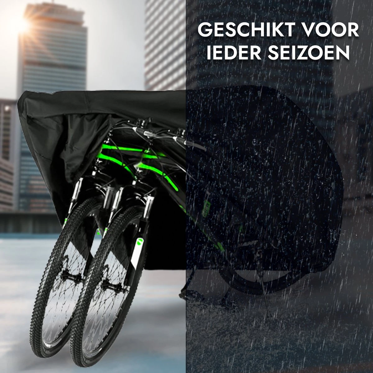 Aomni Universele Fietshoes - Voor 1 Fiets Of 2 Fietsen - Waterdicht En Ultra Sterk - Incl. Opbergzak - Afbeelding 5