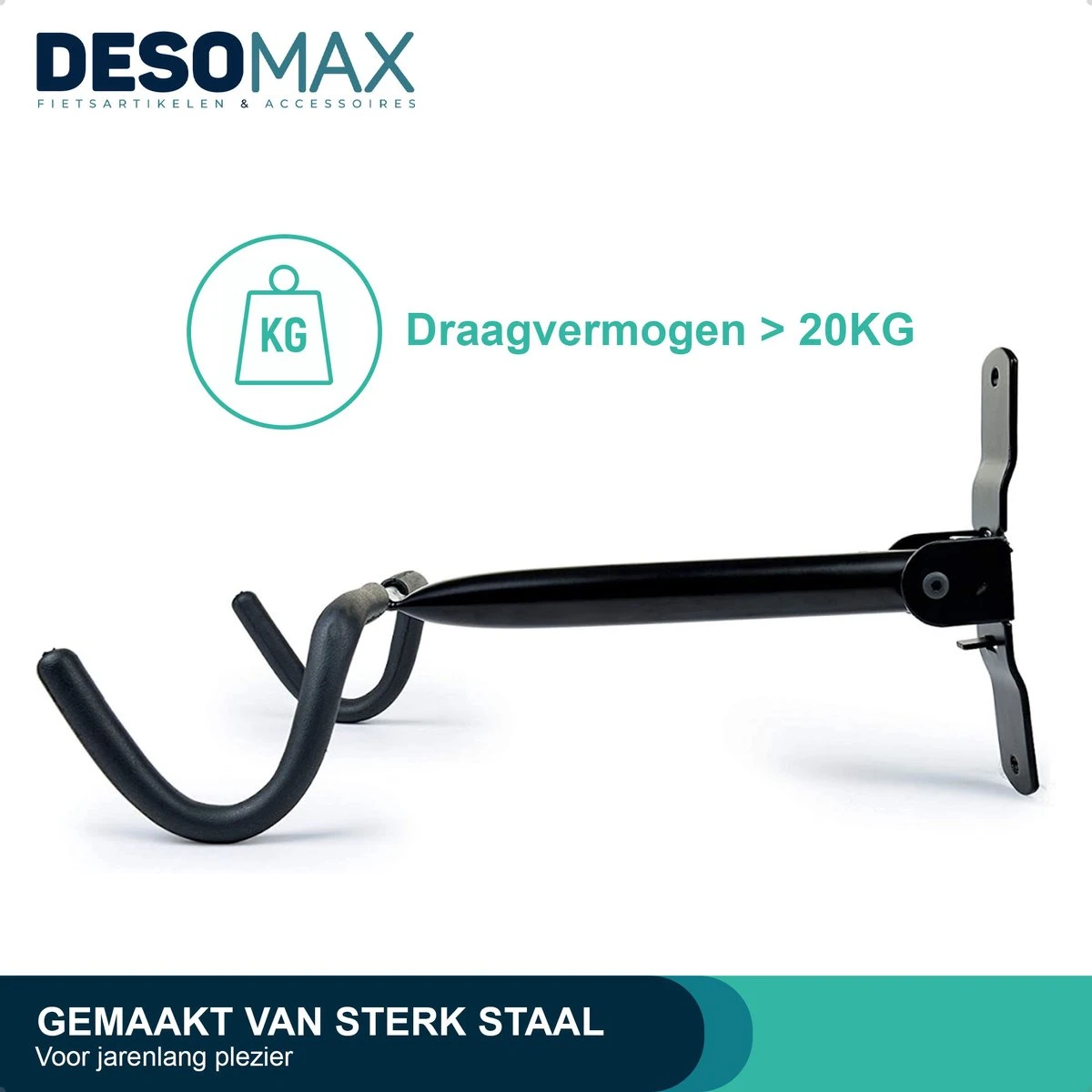 Fiets Ophangsysteem Ophangbeugel En Muurbeugel DesoMax® Muurhaak - Muurbevestiging Voor Het Frame - Wandhouder - Afbeelding 4