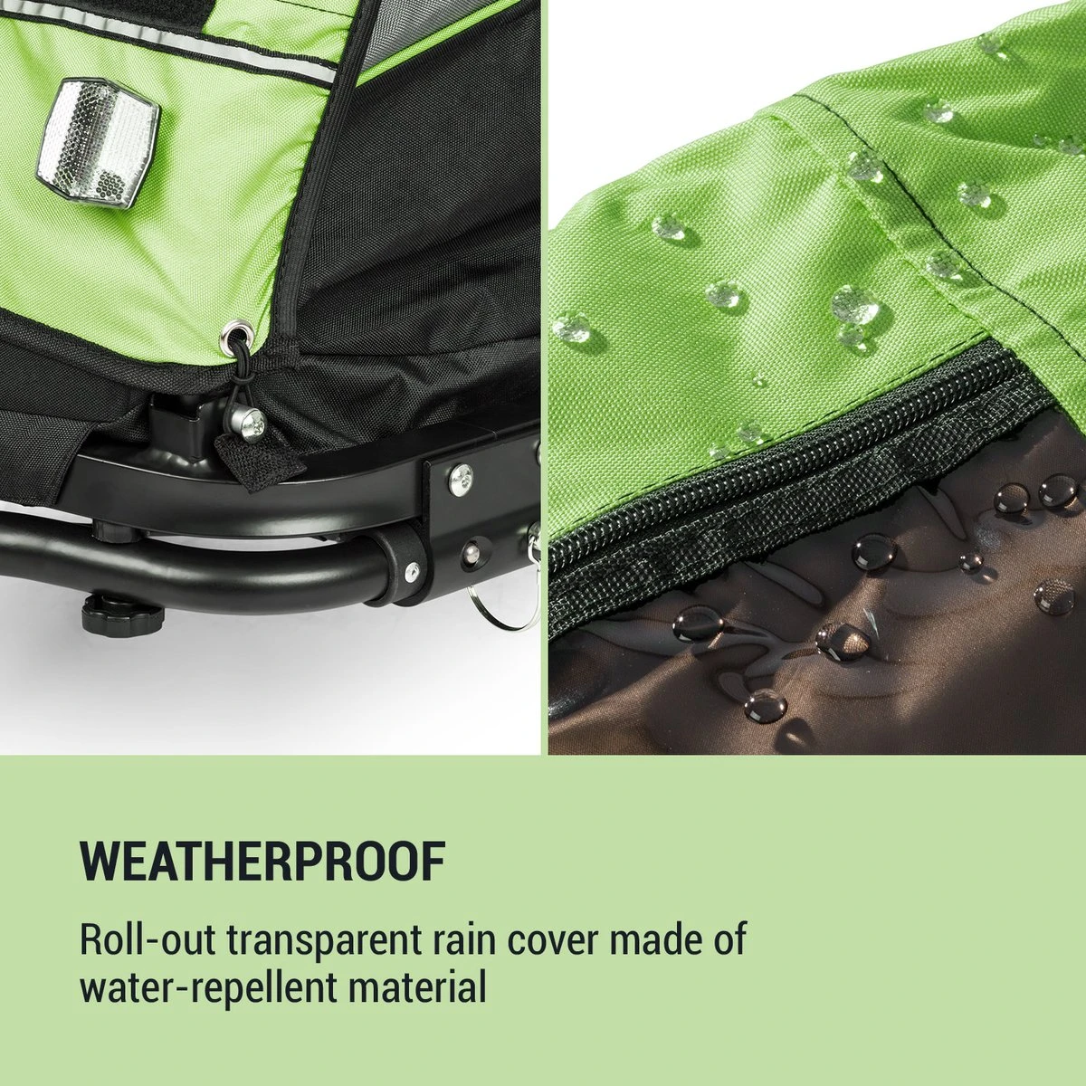 Klarfit Kiddy King Fietskar Voor Kinderen - Fietsaanhanger Voor 1 Tot 2 Kinderen Vanaf 12 Maanden - Joggerbuggy - Met Gaas En Regehoes - Inclusief Opbergruimte - Afbeelding 2