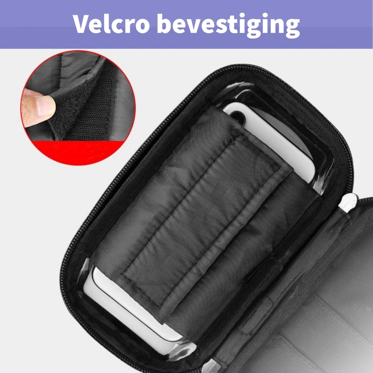 Telefoonhouder Fiets Waterdicht - Telefoonhouder Scooter En Kinderwagen - Fiets Telefoonhouder Universeel Met Kliksysteem - Large - Afbeelding 6