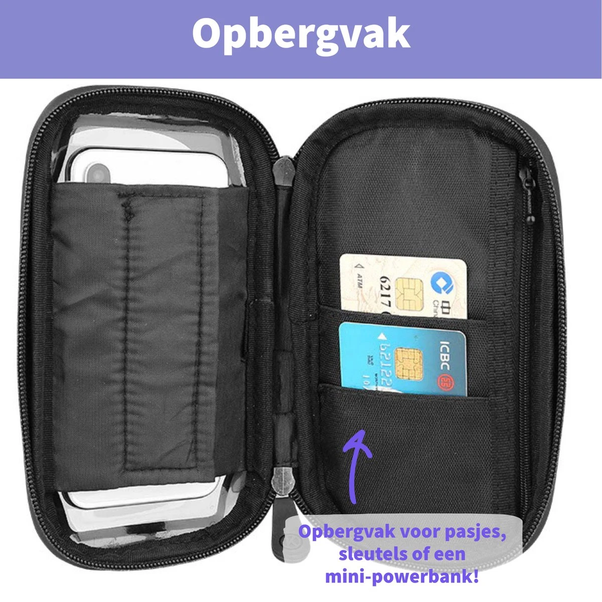 Telefoonhouder Fiets Waterdicht - Telefoonhouder Scooter En Kinderwagen - Fiets Telefoonhouder Universeel Met Kliksysteem - Large - Afbeelding 13