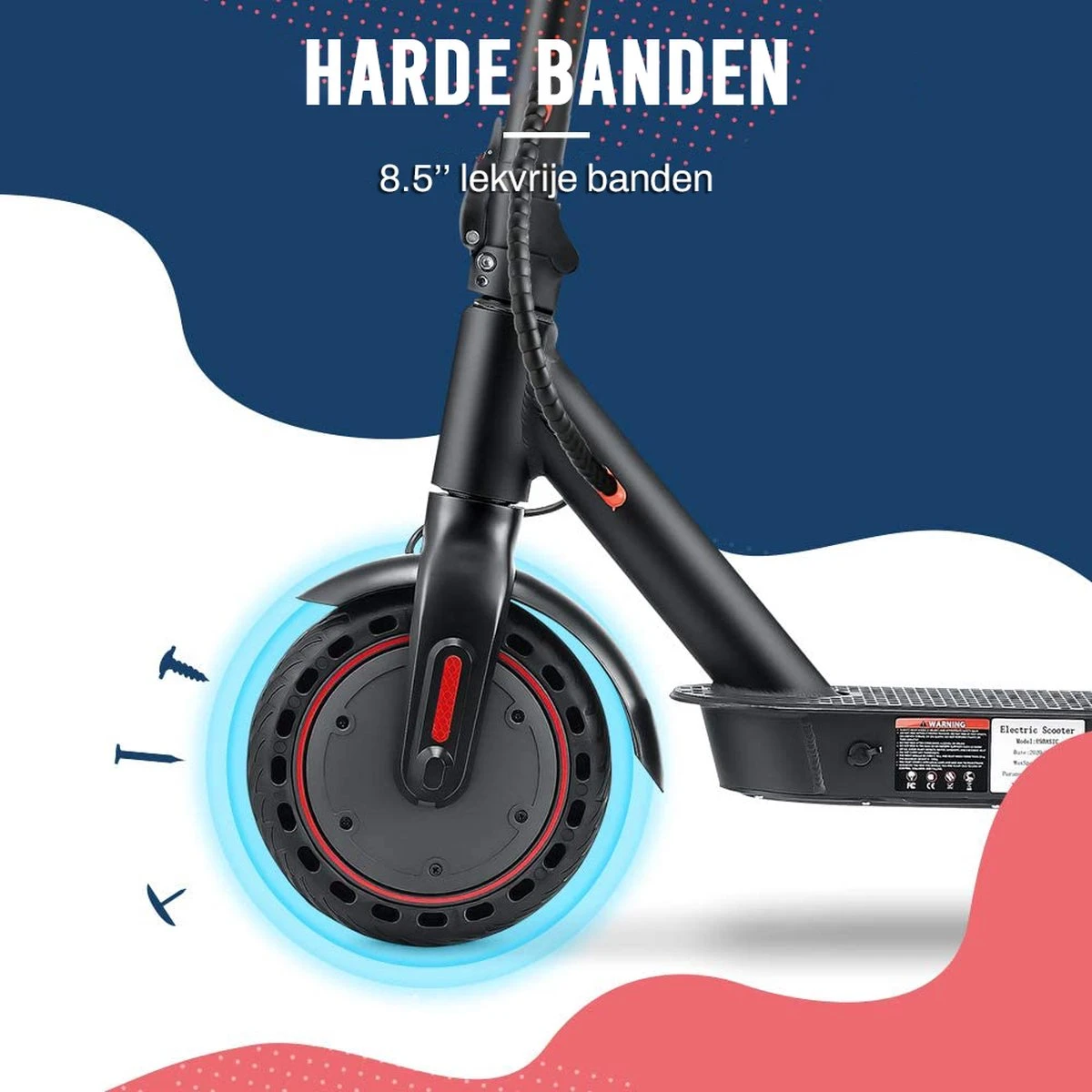 Elektrische Step Pro Voor Volwassenen - Elektrische Scooter Met 8.5''banden - Motorvermogen E Step Van 350W - Bereik Tot 28km Aan Snelheid Van 25km/u - Met App - Afbeelding 7