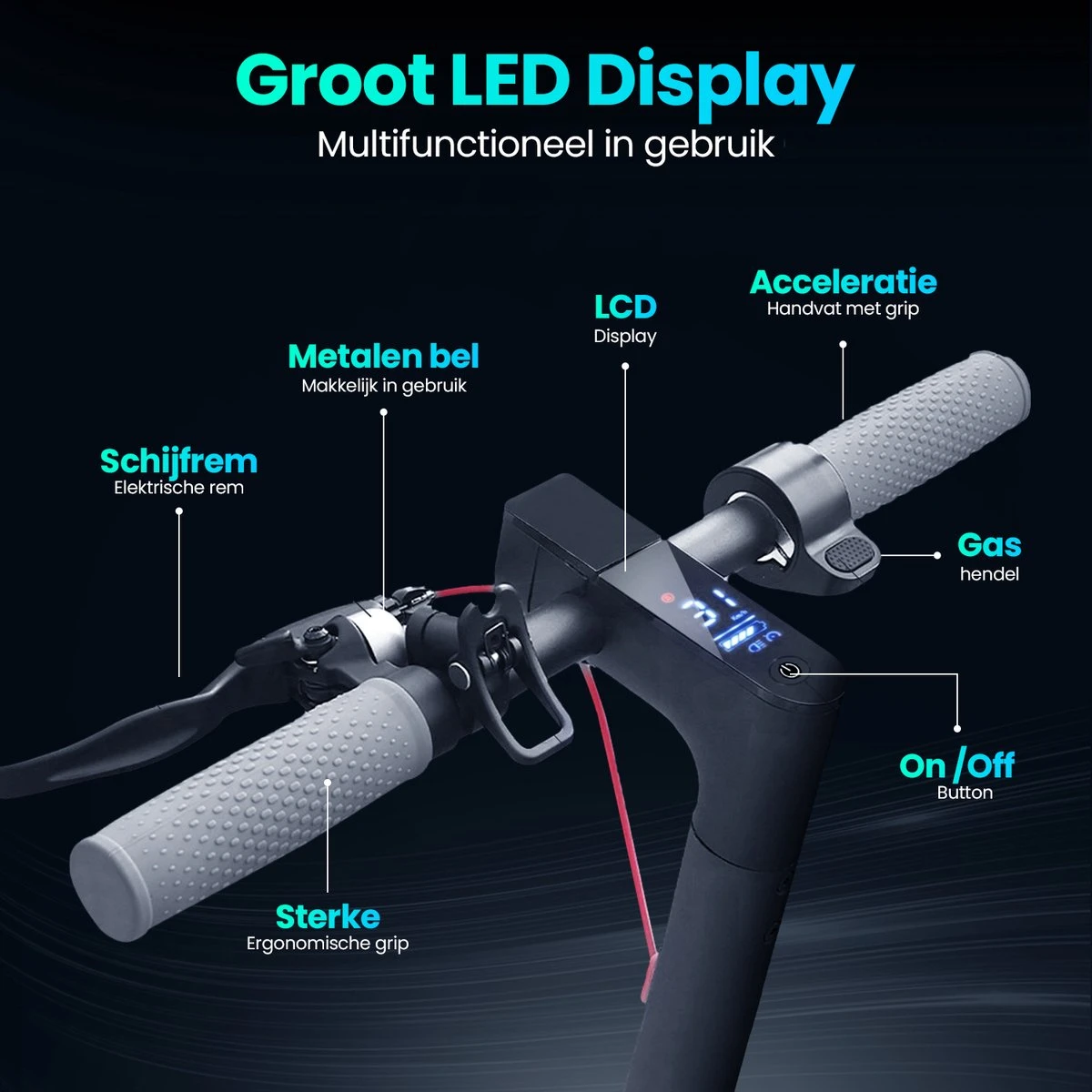 Stay-on M365 Go - Elektrische Step Voor Volwassenen & Kinderen - Snelheid 31 Km/u En 25/30 Km Actieradius - Met App & Nederlandse Handleiding! - Afbeelding 9