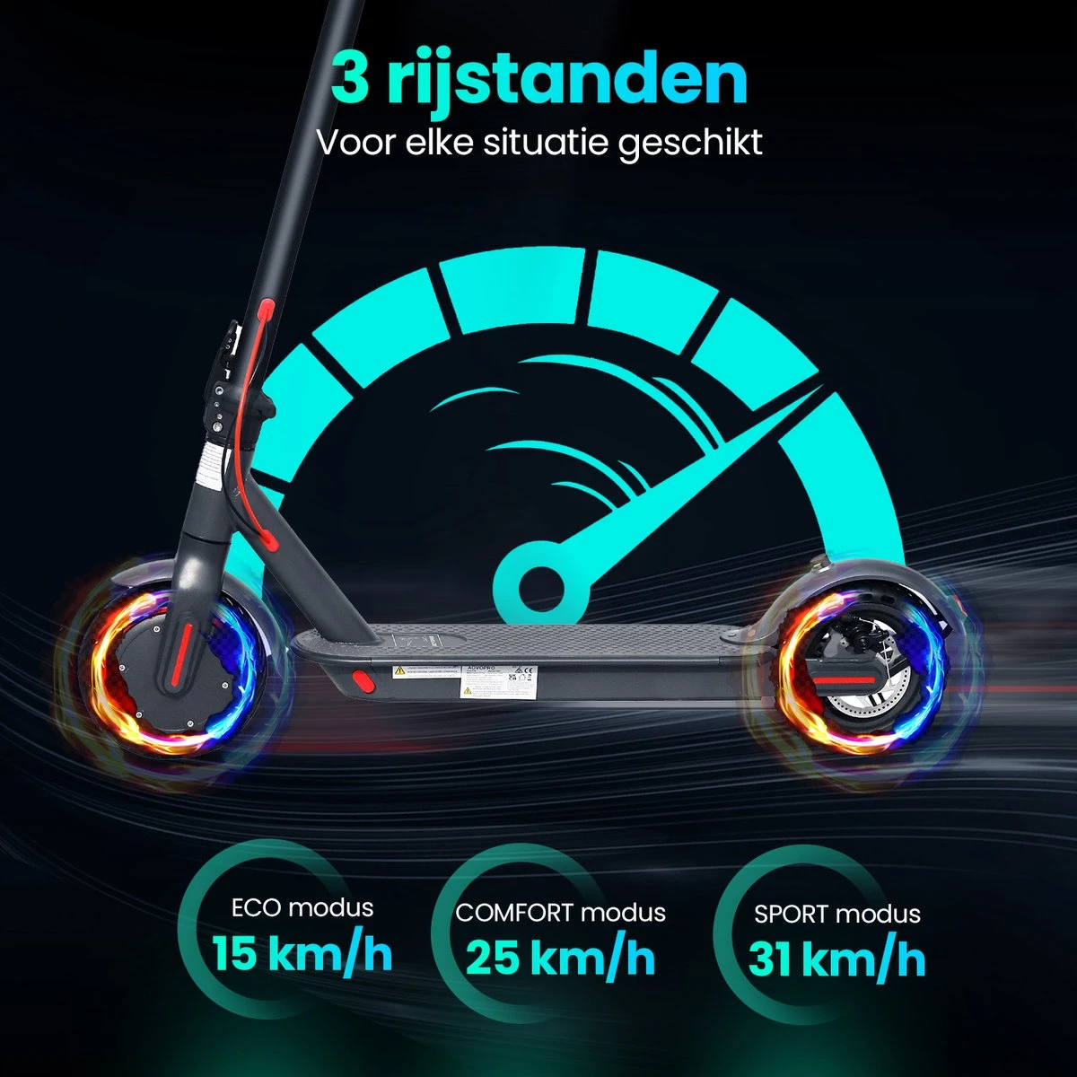 Stay-on Aovo M365 Pro | Elektrische Step | 350w |10.5ah! |31km/h! | Bereik 30/35km | Met APP & Nederlandse Handleiding! - Afbeelding 3