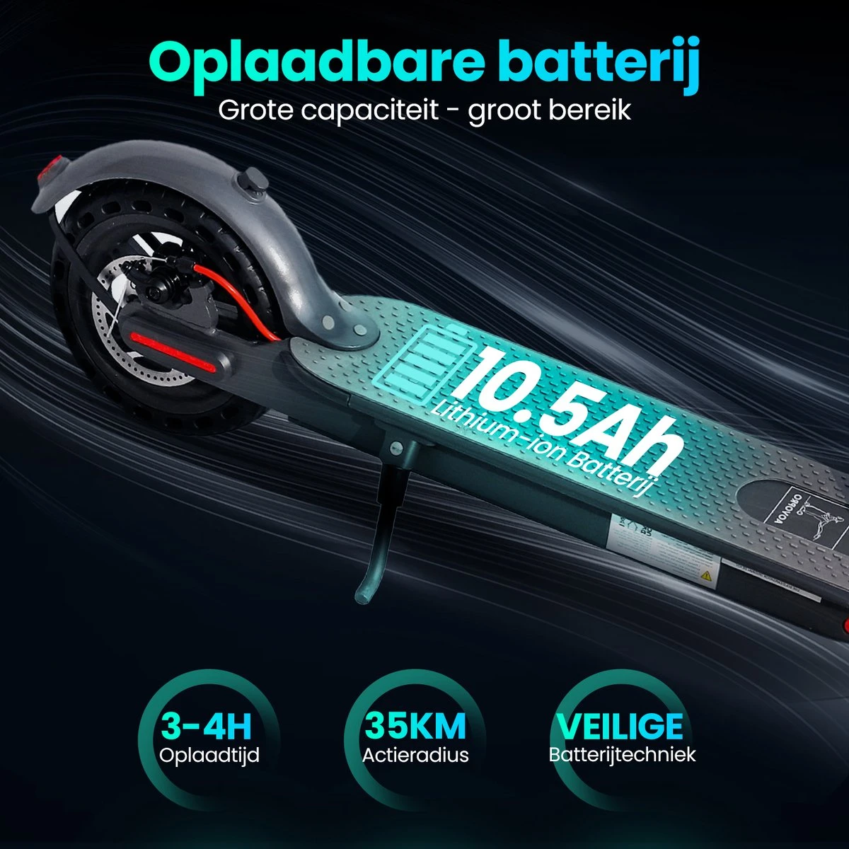 Stay-on Aovo M365 Pro | Elektrische Step | 350w |10.5ah! |31km/h! | Bereik 30/35km | Met APP & Nederlandse Handleiding! - Afbeelding 9