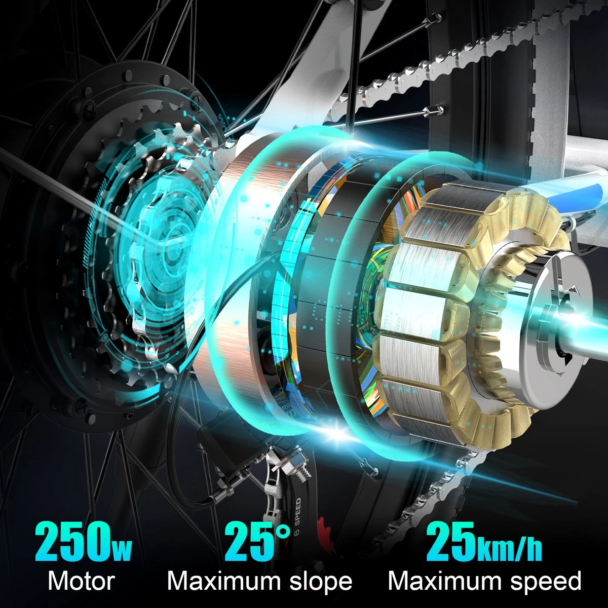 Hitway Elektrische Fiets | E-bike Damesfiets | 26 Inch | 250W Motor | Wit - Afbeelding 4