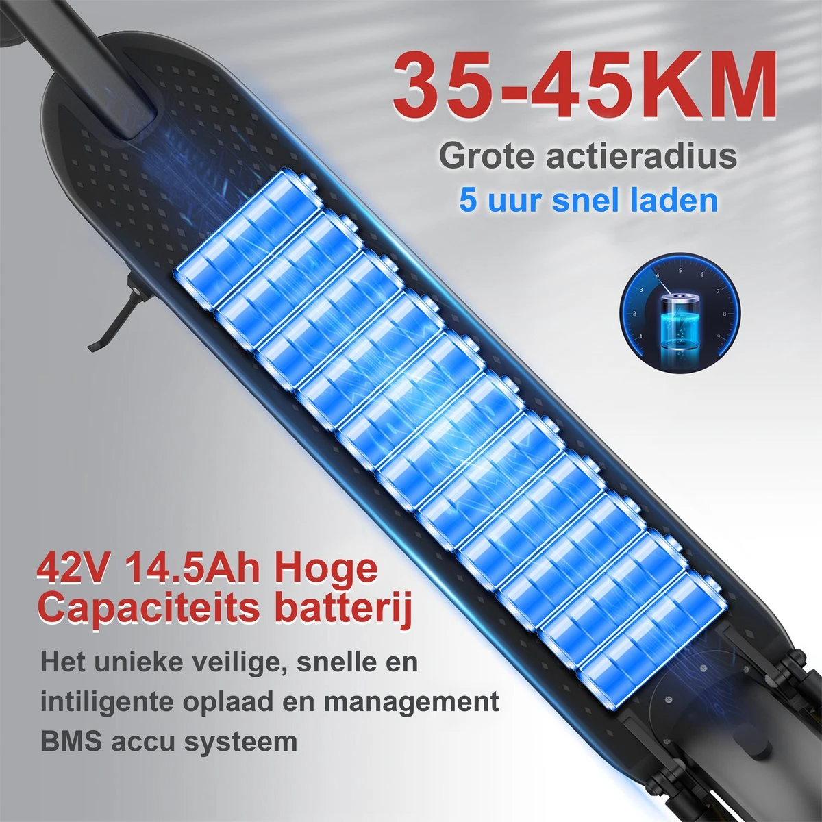 Stay-on Esmax | Elektrische Step Voor Volwassenen | 500w |15ah! |35kmu | Bereik 35/45km | Met APP & Nederlandse Handleiding - Afbeelding 7